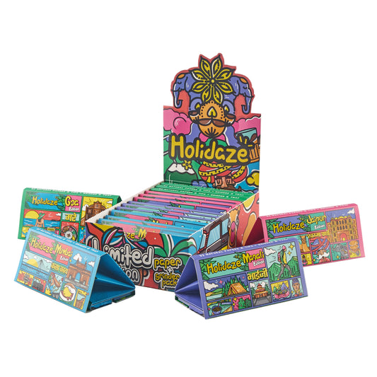 Holidaze (Ind) - King Size Papers + Tips & Grinder + Tray Pack (16 Packs/Box)