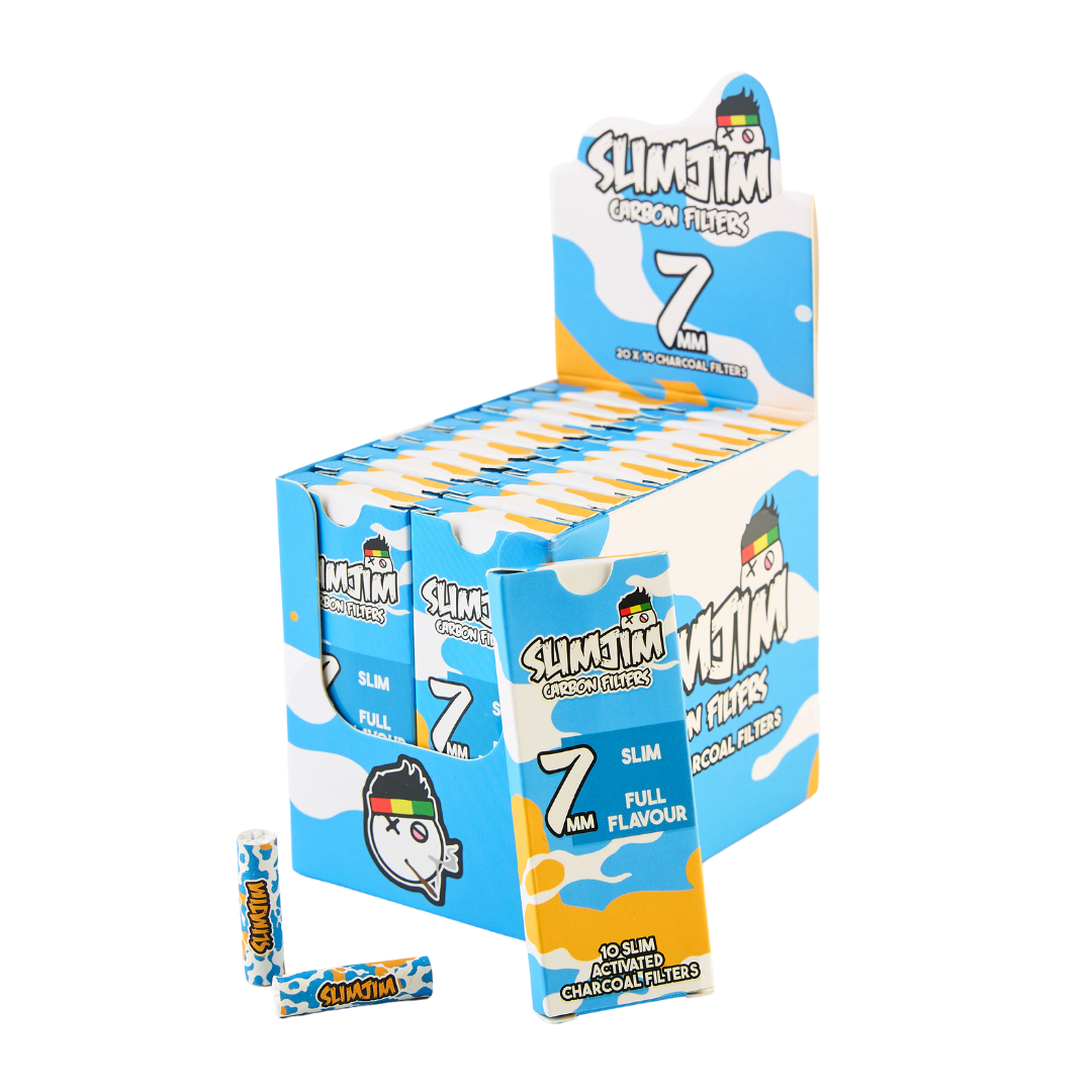 Slimjim - Splash Carbon Filters (7mm) (Pack of 10) (Box of 20)
