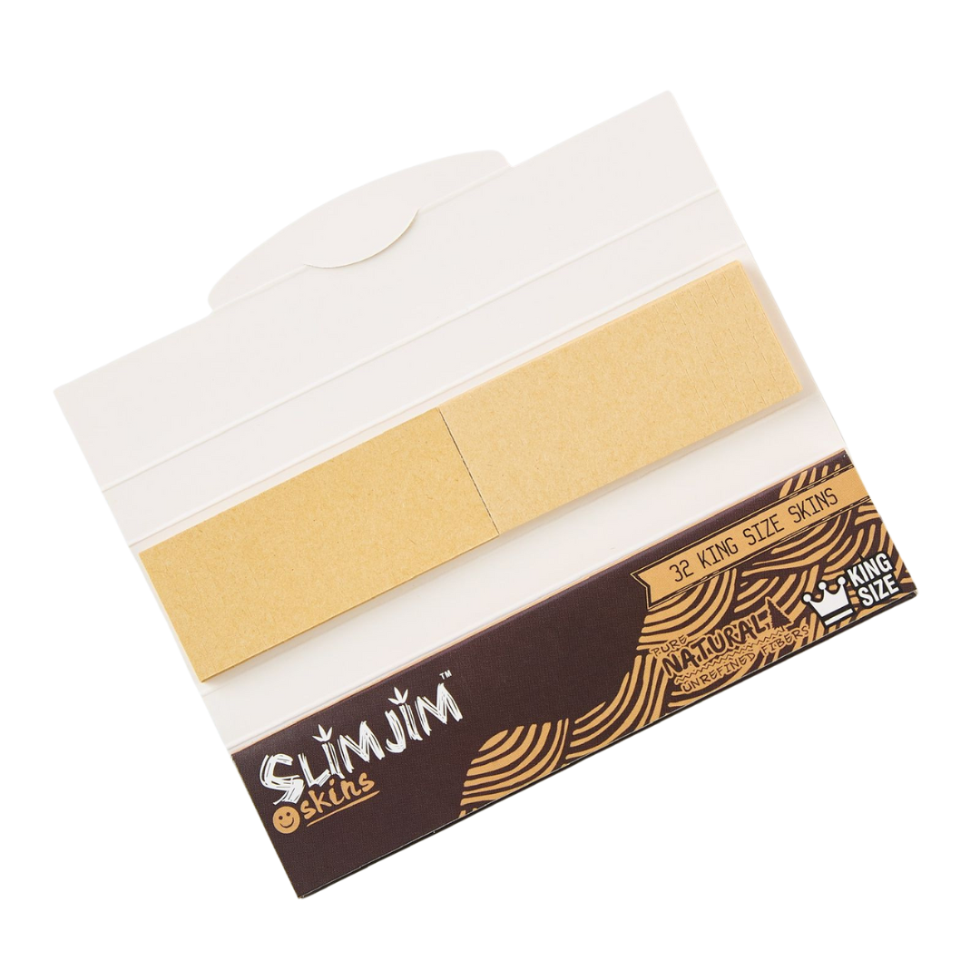 Slimjim - Natural King Size Skins + Tips (Box of 22)
