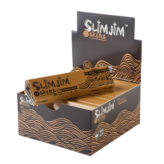 Slimjim - Natural King Size Skins + Tips (Box of 22)