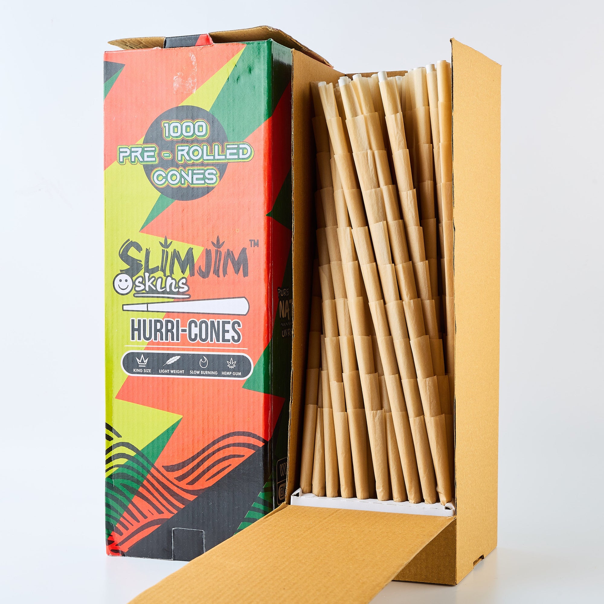 Front view of Slimjim 1000 pre roll cone tower opened