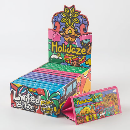 Holidaze (Ind) - King Size Papers + Tips & Grinder + Tray Pack (16 Packs/Box)