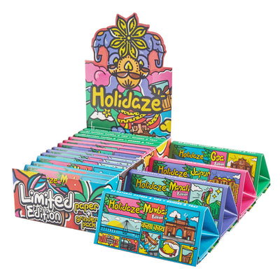 Holidaze (Ind) - King Size Papers + Tips & Grinder + Tray Pack (16 Packs/Box)