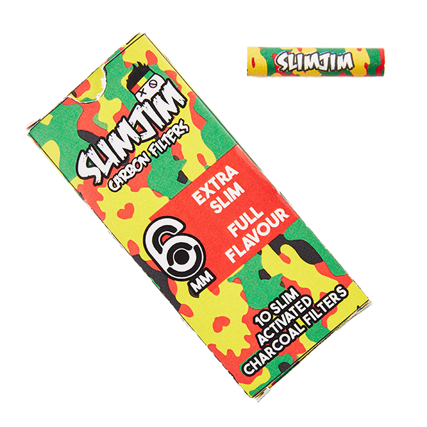 Slimjim Active Charcoal Camo Filters Pack of 10