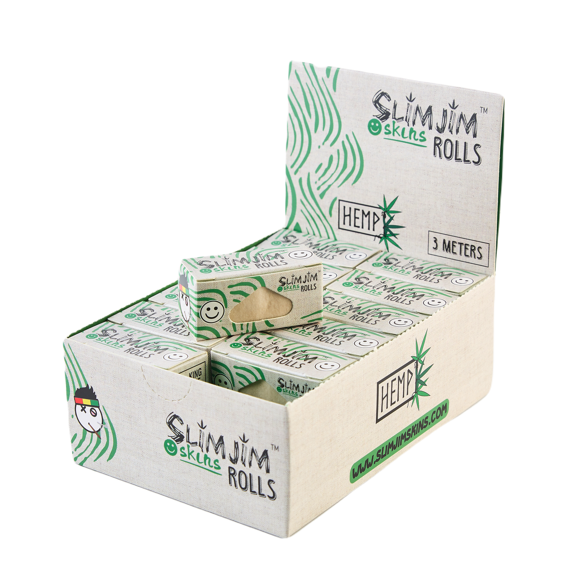 Slimjim Hemp Rolls (3 M) (Box of 24)