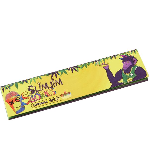 Front of Slimjim Slushies Banana Split Flavoured King Sized Rolling Paper