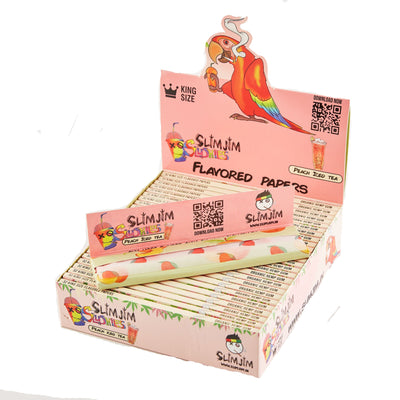 Box case of Slimjim Slushies Peace Iced Tea Flavoured King-Sized Papers