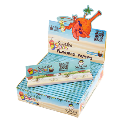 Box case of Slimjim Slushies Pina Colada Flavoured Paper