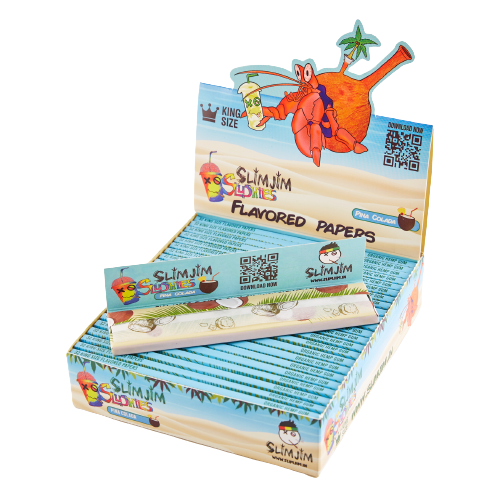 Box case of Slimjim Slushies Pina Colada Flavoured Paper