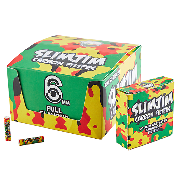 Box case of Slimjim Active Charcoal Filters pack of 50
