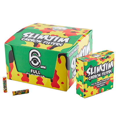 Box case of Slimjim Active Charcoal Filters pack of 50